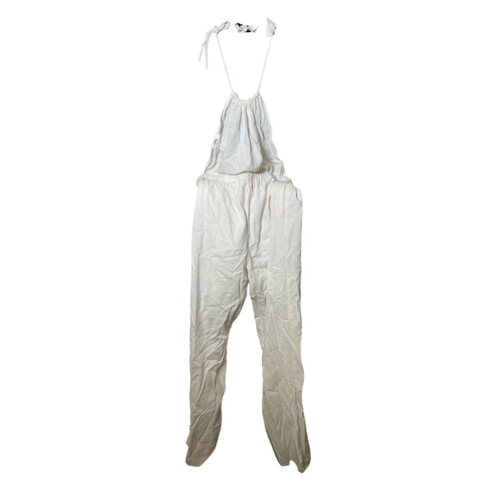 Adjustable on the neck open back jumpsuit